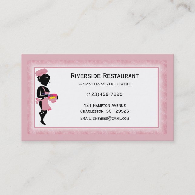 Tarjeta De Visita Chef Lady Business Cards (Anverso)