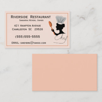 Tarjeta De Visita Chef Lady Silhouette