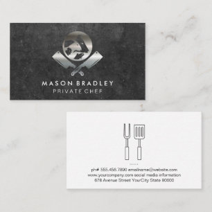 Tarjeta De Visita Chef   Logotipo de carnicero