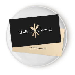 Tarjeta De Visita Chef negro de la sala de eventos