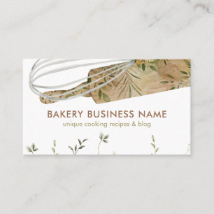 Tarjeta De Visita Chef Pastelero con Código QR Servicio de Catering 
