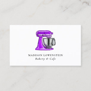 Tarjeta De Visita Chef pastelero de pastas moradas de pan