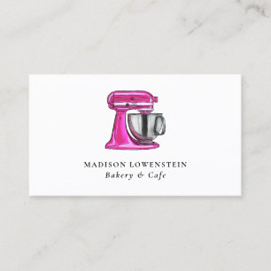 Tarjeta De Visita Chef pastelero panecillo rosado moderno