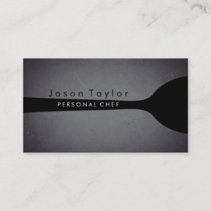 Tarjeta De Visita Chef Personal Catery Spoon Chalkboard