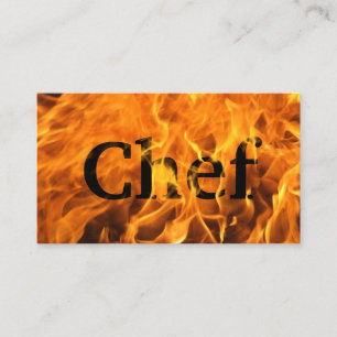 Tarjeta De Visita Chef personal de Creative Burning Fire