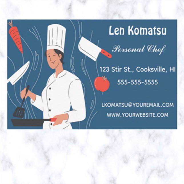 Tarjeta De Visita Chef personal editable (Subido por el creador)