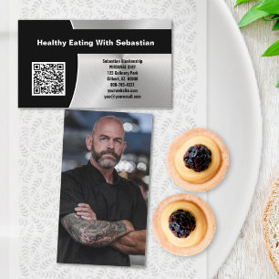 Tarjeta De Visita Chef personal Personalizado de acero falso Foto Có