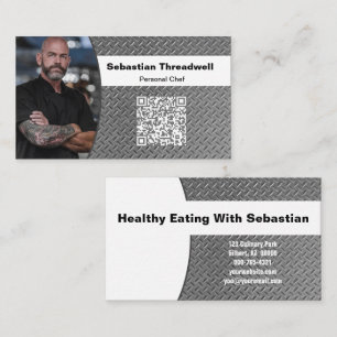 Tarjeta De Visita Chef Personal Placa de Diamante Foto Personalizada