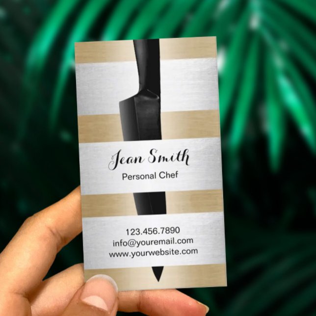 Tarjeta De Visita Chef personal que cuida de la plata de oro del cuc (Subido por el creador)