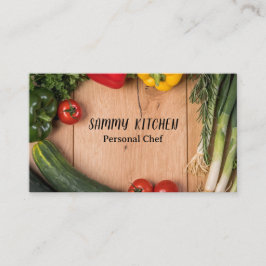 Tarjeta De Visita Chef profesional Cocina Vegetales