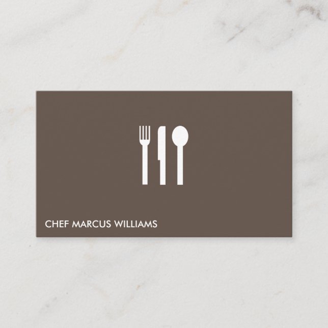 Tarjeta De Visita Chef | Restaurante (Anverso)