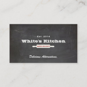 Tarjeta De Visita Chef, Rolling Pin Logo Guay Vintage