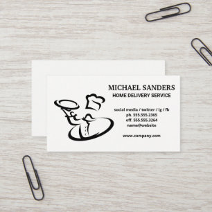 Tarjeta De Visita Chef Serviced Food   Restauración   Servicio de en