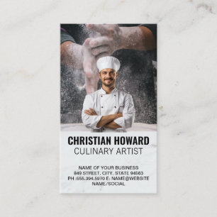 Tarjeta De Visita Chef Sonriendo   Culinario   Panadería