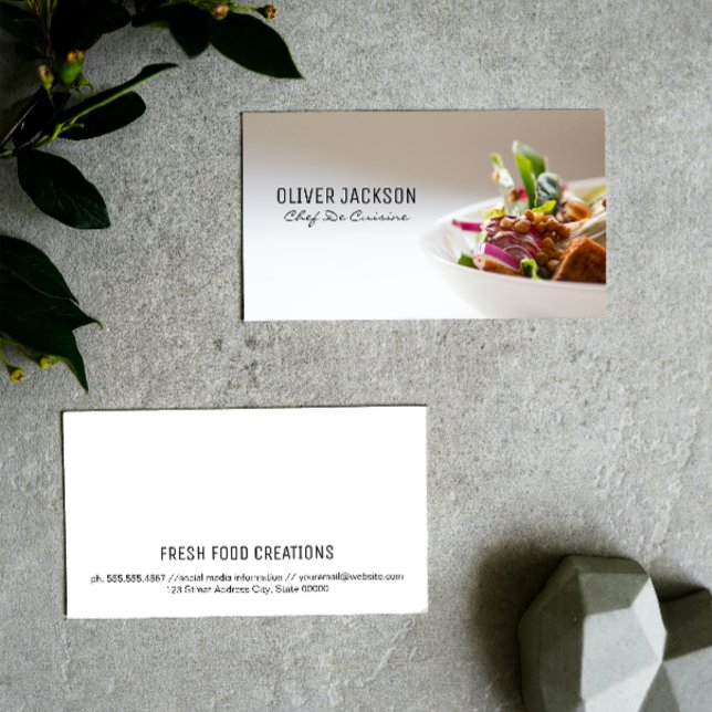 Tarjeta De Visita Chef superior | Servicios de restauración (Subido por el creador)
