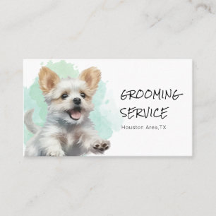 Tarjeta De Visita Cheful Dog Mascota Groomer Business Card