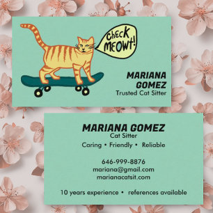 Tarjeta De Visita Cheque de corte en el sitio del gato Meowt Gatitos