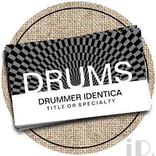 Tarjeta De Visita cheques de DRUMS en negrita