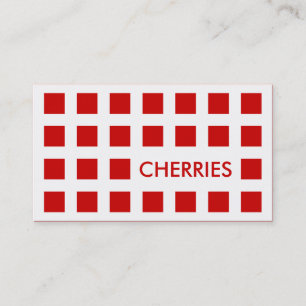 Tarjeta De Visita CHERRIES (cuadrados mod)