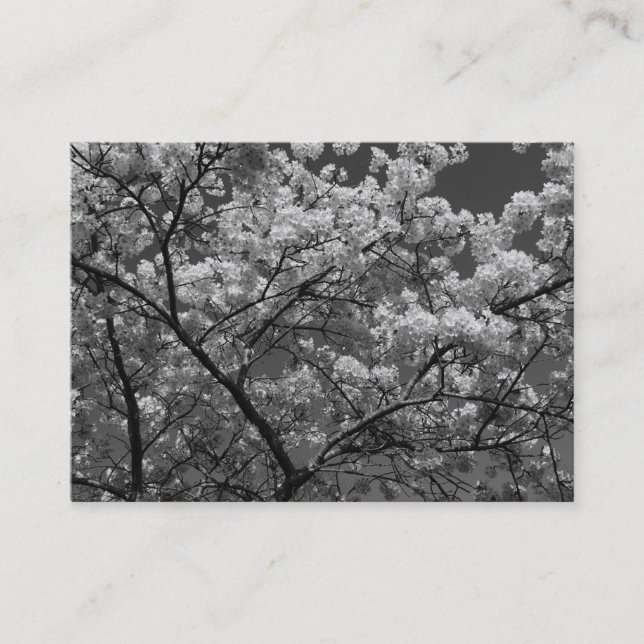 Tarjeta De Visita Cherry Blossom B&W (Anverso)