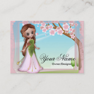 Tarjeta De Visita Cherry Blossom Fairy 2 Fantasy Business Cards