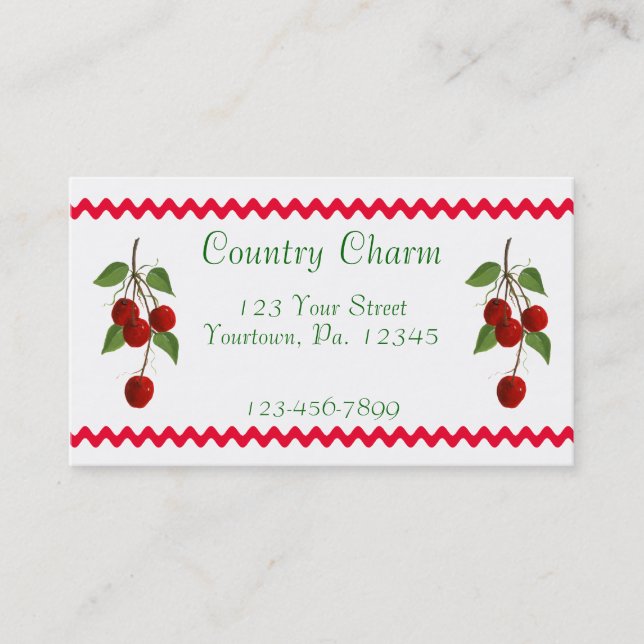 Tarjeta De Visita Cherry Bunch Business Card (Anverso)