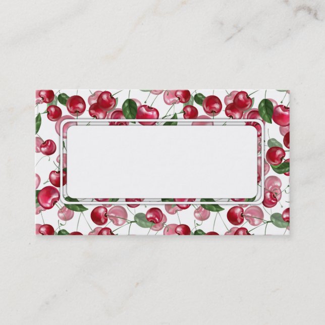 Tarjeta De Visita Cherry Fruit pattern (Anverso)
