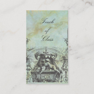Tarjeta De Visita Cherub Angels Arquitectura francesa Verde
