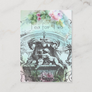 Tarjeta De Visita Cherub Rococo del siglo XVIII