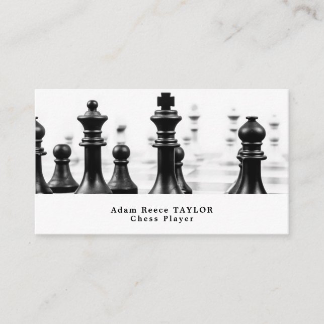 Tarjeta De Visita Chessboard, club de ajedrez (Anverso)