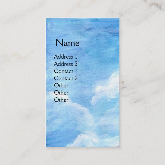 Tarjeta De Visita Chianti, paisaje toscano / cielo azul (Anverso)