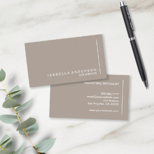 Tarjeta De Visita Chic Minimalista Moderna Terracota Profesional