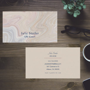Tarjeta De Visita Chic Profesional Moderno Minimal Terracota Mármol