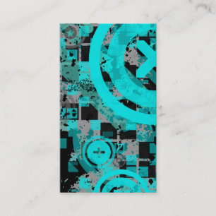 Tarjeta De Visita chic turquesa vertical