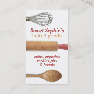 Tarjeta De Visita chic y chic cocinero pastelería