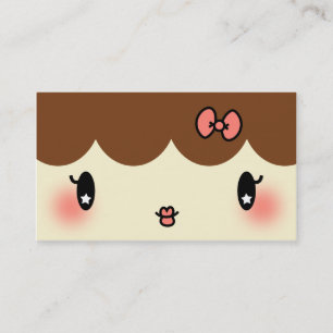 Tarjeta De Visita chica adorable del dibujo animado del artista de