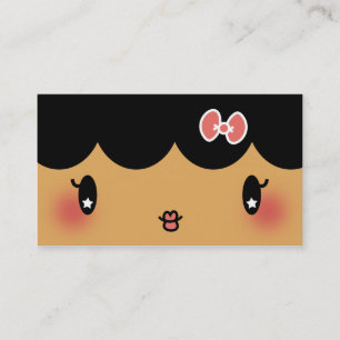 Tarjeta De Visita chica adorable del dibujo animado del artista de