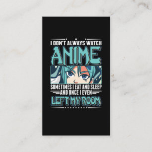 Tarjeta De Visita Chica anime japonés Otaku fanático adolescente d