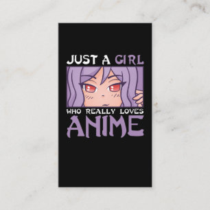 Tarjeta De Visita Chica anime Otaku Niños japoneses fanáticos del 