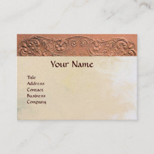 TARJETA DE VISITA CHICA BABY SHOWER ANTIQUE PINK FLORAL MONOGRAM