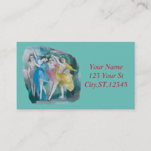 Tarjeta De Visita Chica Ballerina Dancers Thunder_Cove