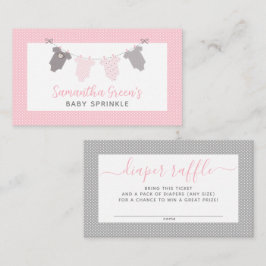 Tarjeta De Visita Chica Clothesline boletos para rifa de pañales