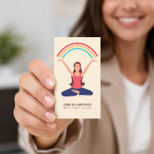 Chica Colorida de Dibujos Animados Haciendo Yoga
