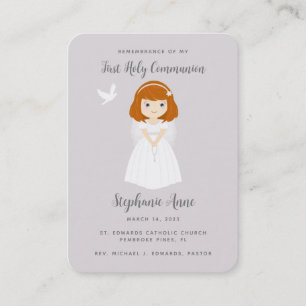 Tarjeta De Visita Chica Communia Dove Redhead