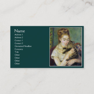 Tarjeta De Visita Chica con gato por Renoir