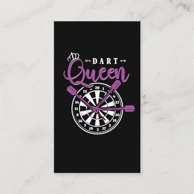 Tarjeta De Visita Chica Dart Queen Dart Arrow Dartboard (Anverso)