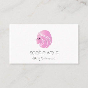 Tarjeta De Visita Chica De Belleza De Cute Pink EyeLash