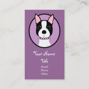 Tarjeta De Visita ¡Chica de Boston! Púrpura