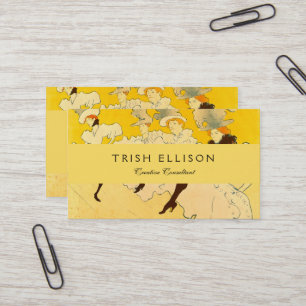 Tarjeta De Visita Chica de danza amarilla Toulouse Lautrec Poster