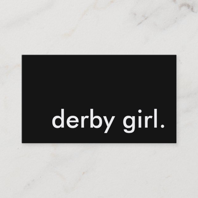 Tarjeta De Visita chica de derby. (Anverso)